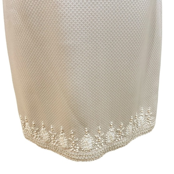 NWT Ann Taylor sleeveless beaded metallic wool/silk dress above the knee size 6 - Picture 7 of 13